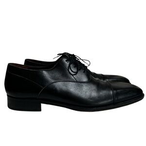 Massimo Emporio Black Leather Cap Toe Oxford Lace Up Shoes Men’s 11